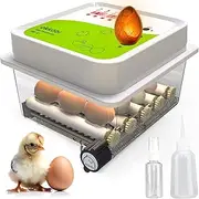 Incubators for Hatching Eggs - 12 Eggs - Egg Incubator with Automatic Egg Turning and Humidity Control - Integrated Egg Candler - Ideal All Ages - Okkobi OBI-12