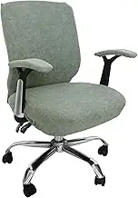 3PCS Office Chair Cover Set Removable Computer Chair Cover Kit Dustproof Office Chair Seat Slipcover Desk Rotating Chair Seat Slipcovers Gamer Chair Cover of Computer Video Game (Green)