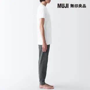 【MUJI 無印良品】男棉質無側縫天竺圓領短袖T恤(白色)