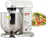 Electric Stand Mixer,Kitchen Electric Mixer, with Dishwasher-Safe Dough Hooks, Flat Beater, Wire Whip & Pouring Shield Attachments for Most Home,White-A(5L)