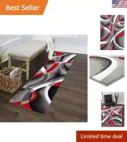 Contemporary Gray Area Rug 2'2 x 7'4 - Plush Medium Pile for Comfort