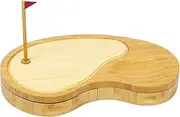 Picnic Time Toscana - a Brand Sand Trap Cheese Board and Tool Set, Charcuterie Board Set, Wood Cutting Board with Cheese Knives, (Bamboo)
