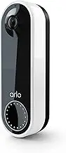 Arlo Essential Video Doorbell Wire-Free | HD Video Quality, 2-Way Audio, Package Detection | Motion Detection and Alerts | Built-in Siren | Night Vision | Wire-Free or Wired | AVD2001 | White