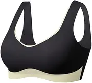 [Generic] Keyhole Sports Bra Womens Bras for Breastfeeding Upgraded Supportive Comfort Maternity Bra Pregnancy Seamless Sleep Bralette Bra Pack for Women