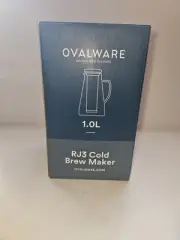 RJ3 6 Cup Ovalware Airtight Cold Brew Iced Coffee Maker 1.0L + Ice Tea Pot NIB