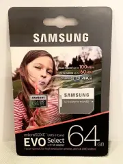 Samsung 64GB Micro SDXC EVO Select Card w/ SD Card Adapter