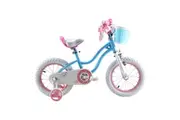 RoyalBaby Stargirl 14'' Girl's Bike with Training Wheels and Basket, 14 inch Wheels - Blue