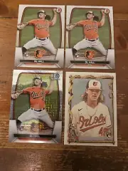 4 Card Lot D.L Hall 2 Bowman 1 Allen & Ginter 1 Bowman Chrome Mojo Rookie Cards