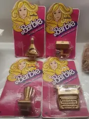 Mattel Barbie Modern Miniatures Die Cast Fire Place Blender Typewriter Bar B Que