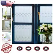 Elegant Frosted Glass Window Tint with Moroccan Design - Privacy & Heat Blocking