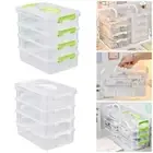 1Pcs Drawer Table Makeup Organizer Box 4 Layers Jewelry Container Bins