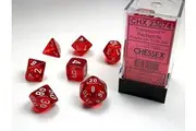 Chessex: Translucent Polyhedral Dice Set - Red/White