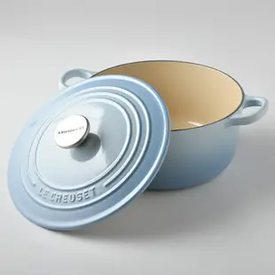 Le Creuset 圓形琺瑯鑄鐵鍋 鑄鐵鍋 湯鍋 燉鍋 炒鍋 22cm 3.3L 海岸藍 法國製