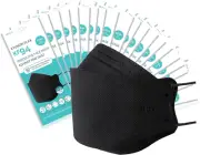 [40Packs KF94 - Face Protective Mask for Adult (Black) [Made in Korea] [40 Indiv