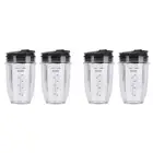 4 Pcs 18Oz Replacement Blender Cups with Lid for Auto IQ BL4808045