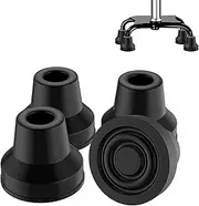 supregear Quad Cane Tips (4-Pack) - Heavy Duty Rubber 13 mm Cane Tip - Non-Slip Extreme Grip Cane Replacement Foot - Accessories for Walking and Standing Stick for Women, Men, Seniors, Elderly