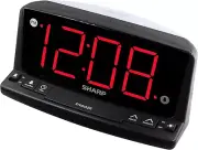 Sharp LED Digital Alarm Clock – Large Display, Dual Alarms, Night Light