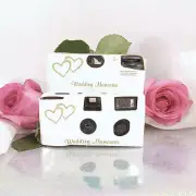 10 Gold Hearts Single Use Disposable Cameras, Wedding Cameras (F50349)