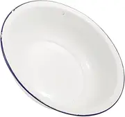 MERRYHAPY Enamel Footbath Retro Wash Basin Baking Mixing Bowls Bowls Wash Washer Soak Buckets Dish Bucket Porcelain Fruit Basin Noodle Dishes Washbasin Rinse Enamel White