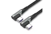 Vention TANHF 5A USB-C Cable - 1m - Gray USB 2.0 - Dual right angle - Aluminum