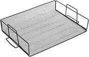 [PerGar] Document Letter Tray, Letter Tray Paper Organizer, Mesh Desk File Organizer Paper Sorter Holder with Handle, Metal Desktop Document Shelf Tray for Office Classroom