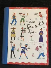 Galison How Fine to Dine A Restaurant Journal Tabbed Ringed Notebook 1999