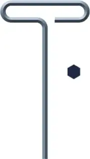 34930 3mm Standard Grip Hex T-Handle T-Key Allen Wrench, Pack of 6