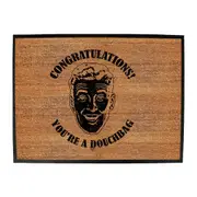 Congratulations Douchbag - Funny Novelty Doormat Man Cave Floor mat