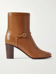 [Valentino Garavani] Valentino Garavani - 80 Leather Ankle Boots - Tan - IT39 IT 39 Brown