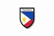 PATCH PATCHES EMBLEM IRON ON GLUE PRINT FLAG world crest philippines