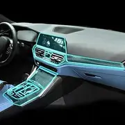 Car Interior Film Dashboard Piano Board Shift Center Console Anti-Scratch Transparent TPU Protection Film,for BMW G82 M4 2021-2023 (Style A for LHD)
