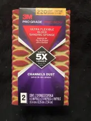3M Pro Grade Precision Ultra Flexible Block Sanding Sponge 220 Grit X-Fine