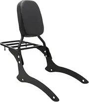 Rear Accessories Motorcycle Rear Backrest Sissy Bar Cushion Pad for Y&amaha V-Star Drag Star Vstar DS1100 XVS1100 XVS Classic 2000-2011(Black)