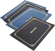 FUNOMOCYA Certificate Cover A4 Gold Foil Cover Diploma Holder 4 Pack Award Certificates Graduation Diplomas