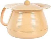 Portable Urinal, Chamber Pot 1.5L Portable Urinal Spittoon with Lid and Handle Hospital Home Spittoon Bed Pan with Brush Emergency Commode Bucket Reuseable Urination Device for Elderly, Yellow