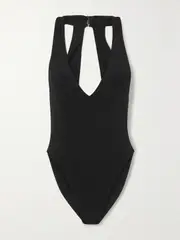 [LOUISA BALLOU] LOUISA BALLOU - High Sea Open-back Swimsuit - Black - small small Black