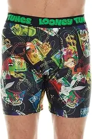 [COCO BRANDS] Mens Boxer Briefs - Looney Tunes Tom & Jerry Tweety Taz Daffy Duck Underwear Boxers for Men with Contour Pouch
