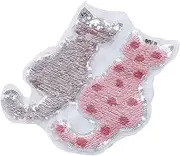 Hohopeti Sewing Patches Cat Reversible Sequins Stylish Clothes Accessories High Embroidery Fabric T-Shirt Jeans Bag