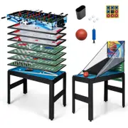 Costway 14-in-1 Combo Game Table Set Foosball Air Hockey Basketball
