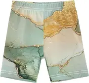 [Caihoyu] Teen Girls Shorts Stretchy Cotton Bermuda Shorts Rash Guard Under Dress
