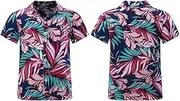 [iiniim] Toddler Boys' Summer Beach Clothes Turn-Down Collar Aloha Party Dress Tops Hawaiian Shirt Beachwear