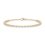 Celebration 9ct Yellow Gold Round Cut 1.50 Carat tw Lab Grown Diamonds Bracelet