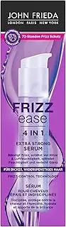 John Frieda 4 in 1 Extra Strong Serum – Content: 50 ml – Hair Type: Thick, Unruly – From the Frizz Ease Series – Tames Frizz – Protects Against Heat and Humidity