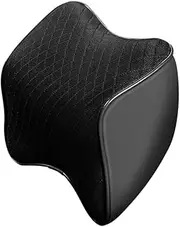 Amosfun Neck Headrest Pillow Comfortable Memory Foam Car Seat Cushion for Neck Support Breathable Mesh Design for All Vehicles and Seasons