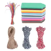 200 Pcs Gift Tags, 20 Colors Tags with String Tags Coloured Gift Tags for6895