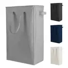 45L Slim Laundry Hamper Handles Collapsible Laundry Basket Thin Dirty Clothes...