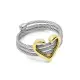 【CHARRIOL 夏利豪】Silver Ring with23K yellow gold plating 鋼索戒指(02-124-1263-1)