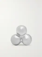 [MARIA TASH] MARIA TASH - 3.5mm Ball Trinity Threaded Stud 14-karat White Gold Single Earring - Silver - One size One size Silver