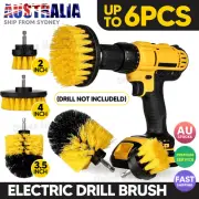 Grout Power Scrubber Cleaning Drill Brush Tub Tile Cleaner Combo Tool Kit Set AU