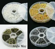 4oz Box Mix 4mm-10mm Round Jumprings Silver Gold Gumetal Antiqued Brass 1300+pcs